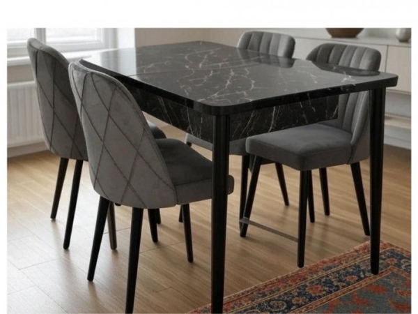 Обеденный гарнитур KARE GOLD (Стол  и 4 стула)