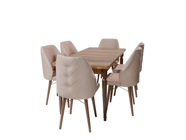 Set Masă cu 6 Scaune TORNA