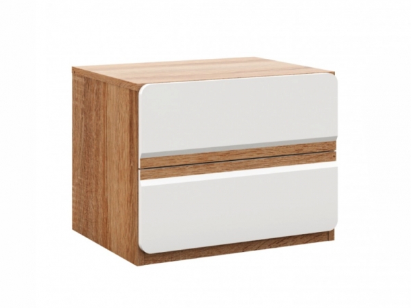 Прикроватная тумба Магнолия (Magnolia) – Дуб Сонома / Белый Перламутр