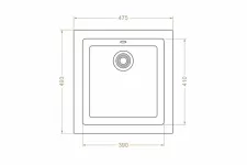 Chiuvetă 480 х 500 mm