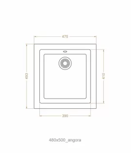 Chiuvetă 480 х 500 mm