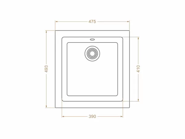 Chiuvetă 480 х 500 mm