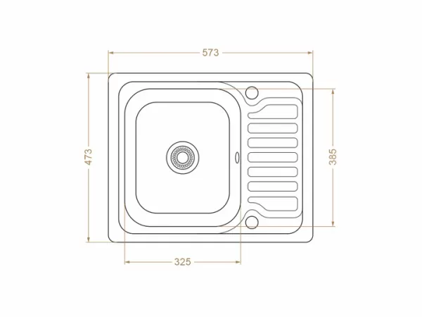 Chiuvetă 580 х 480 mm