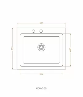 Chiuvetă 600 х 500 mm