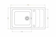 Chiuvetă 740 х 460 mm VLG