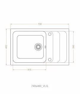 Chiuvetă 740 х 460 mm VLG