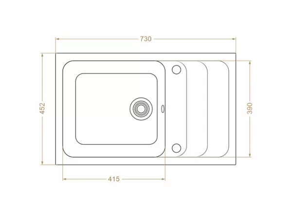 Chiuvetă 740 х 460 mm VLG