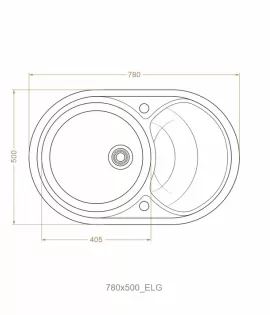 Chiuvetă 780 х 500 mm ELG