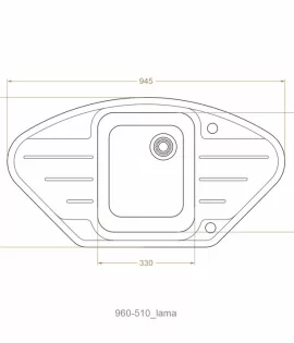 Chiuvetă 960 х 510 mm