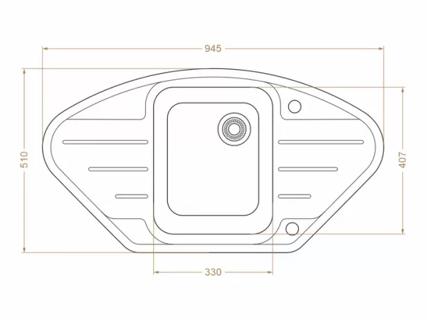 Chiuvetă 960 х 510 mm