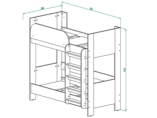 VEGA nr. 19 Pat 2 paturi supraetajate (80*180)