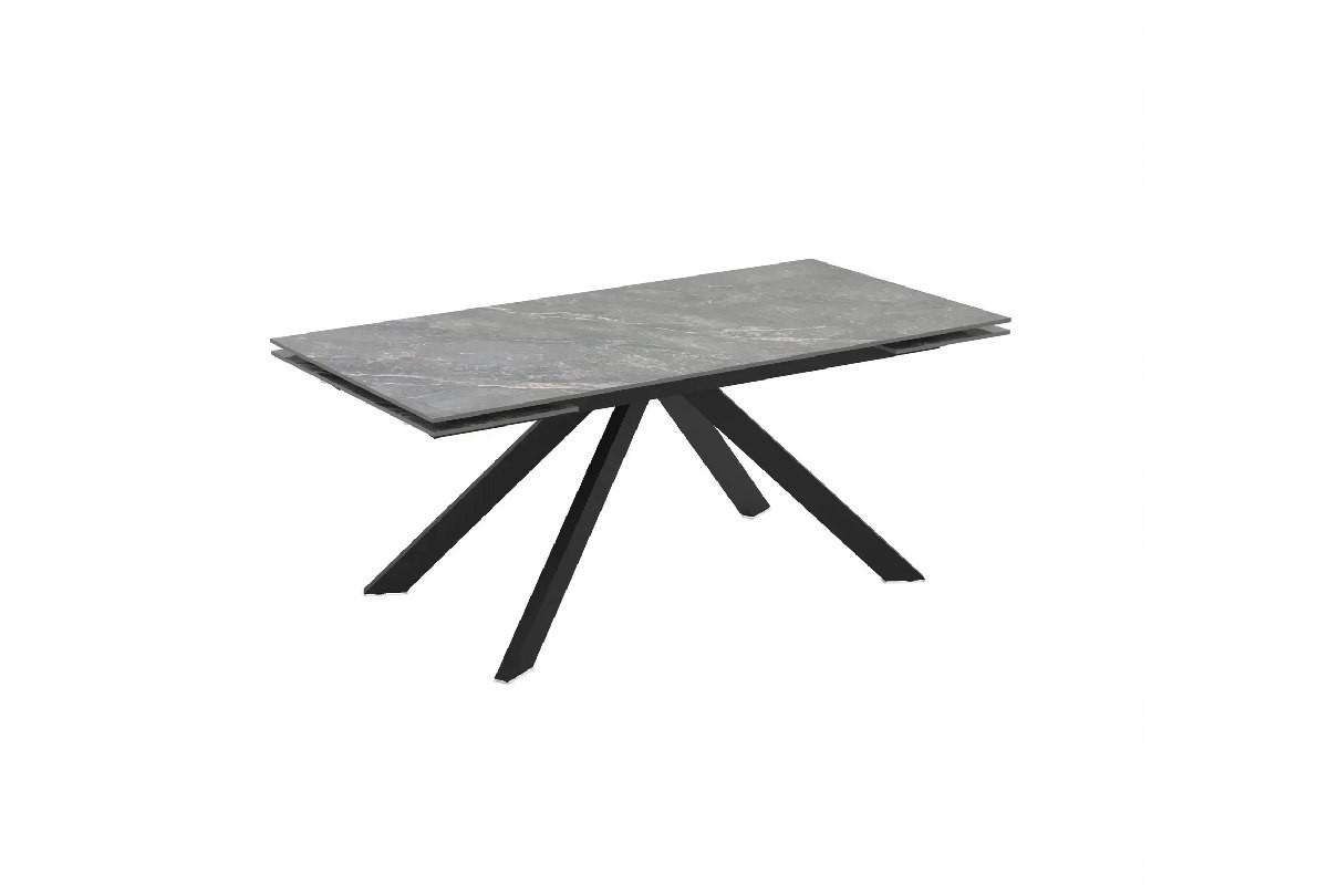 Раскладной стол Ekin 90x180/220/260, столешница из спеченного камня Shadow