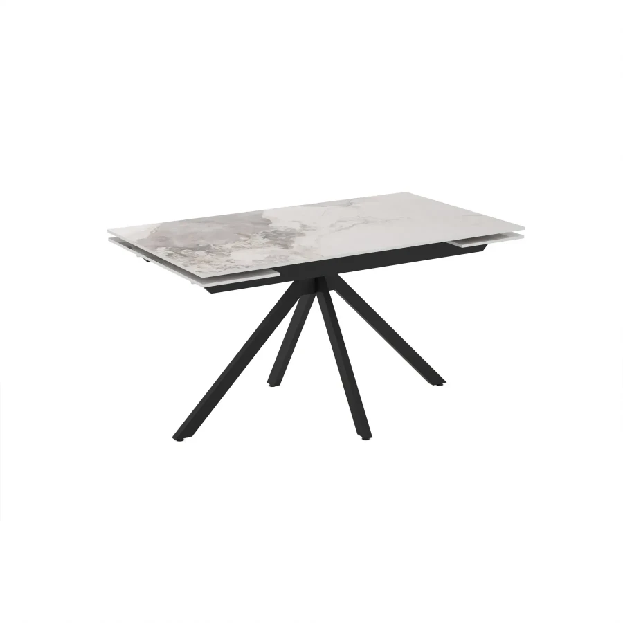 Раскладной обеденный стол Perla (80x140/170/200 см), столешница из синтерированного камня Frost