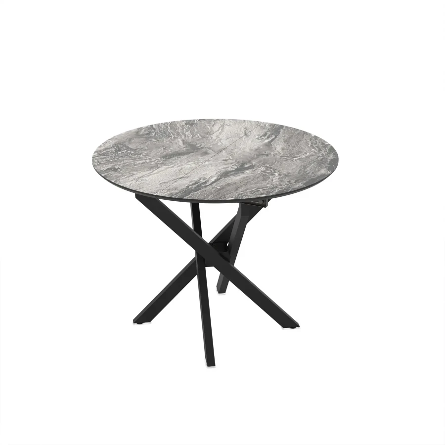 Раздвижной круглый стол Ruta (96x96/126 см), цвет Cosmos High Gloss