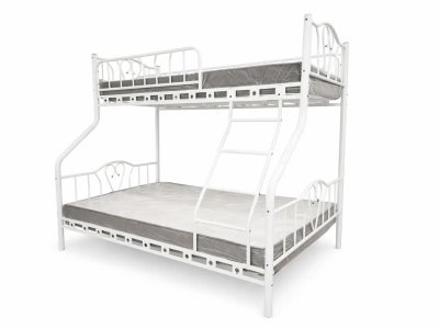 Кровать двухъярусная Orkide Triple 0,9x2,0+1,4x2,0 белая