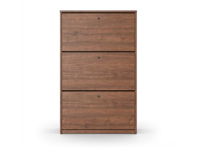Tumbă pentru încălțăminte 800, 3 uși  Nuc piatră