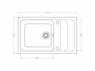 Chiuvetă 740 х 460 mm VLG