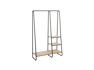 Гардеробная вешалка-стеллаж Hampton 101x40x170H (Дуб / Черный)