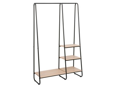 Гардеробная вешалка-стеллаж Hampton 101x40x170H (Дуб / Черный)
