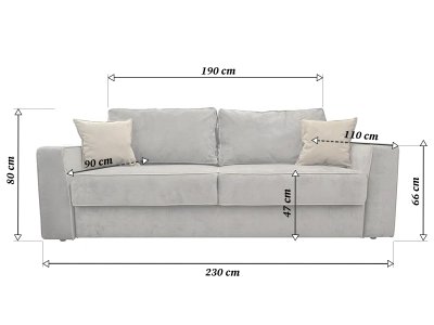 Canapea  Extensibilă Tomson Grey
