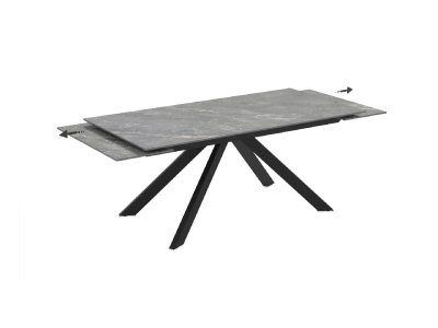 Раскладной стол Ekin 90x180/220/260, столешница из спеченного камня Shadow