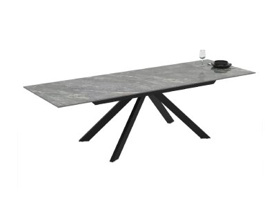 Раскладной стол Ekin 90x180/220/260, столешница из спеченного камня Shadow
