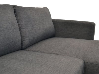 Нераскладной угловой диван левая сторона Era  Dark-Grey