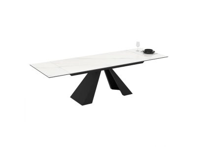 Раскладной стол Monza 90x180/220/260, столешница из спеченного камня Calacatta