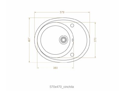 Chiuvetă 577 х 470 mm ELG
