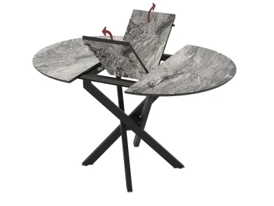 Раздвижной круглый стол Ruta (96x96/126 см), цвет Cosmos High Gloss
