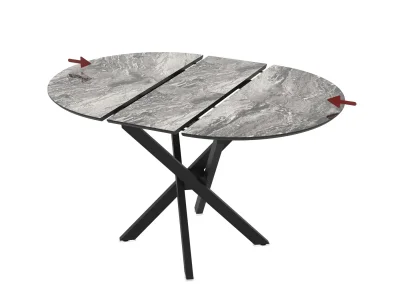 Раздвижной круглый стол Ruta (96x96/126 см), цвет Cosmos High Gloss