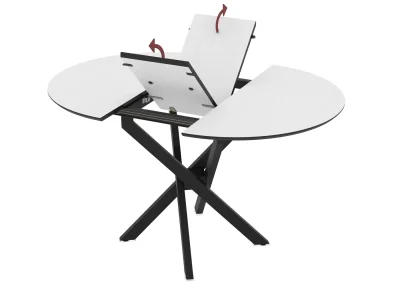 Masă extensibilă rotundă Ruta (96x96/126 cm), culoare Senkron White