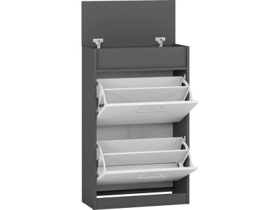 Pantofar Sydney  Grafit/Alb