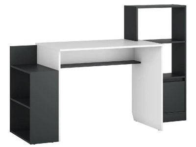 Masa de birou Table 2 graphit/alb