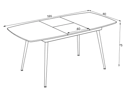 Masă extensibilă Yense 80x125/165 Lagun